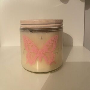 Purity lab Pink and white butterfly candle